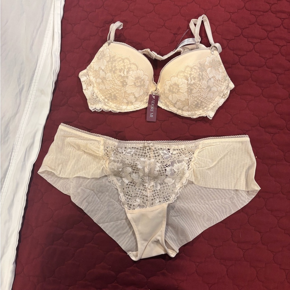 Adore Me Jana Push Up Nude Bra and Underwear